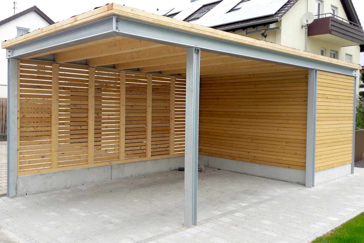 Individueller Carport der Metallbau Schlosserei T. Heyny